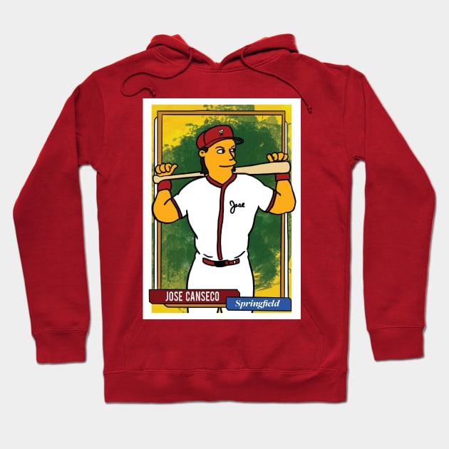 Jose Canseco Springfield Homer at the Bat Baseball Card Hoodie by cousscards